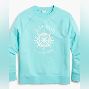 J. Crew Blue Boxy Long Sleeve Sweatshirt